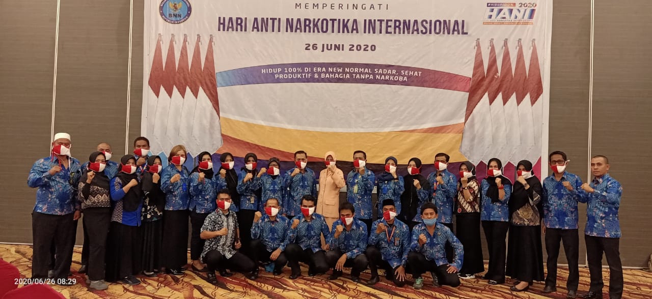 Kegiatan Puncak HANI (hari anti narkotika internasional) Tahun 2020 Badan Narkotika Nasional Kota Palu