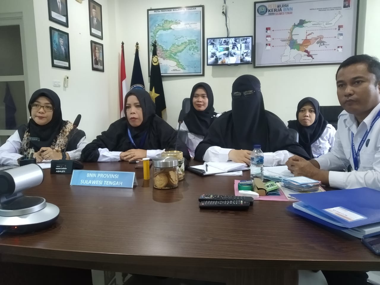 Kegiatan Video Conferrence Seksi Rehabilitasi BNN Kota Palu