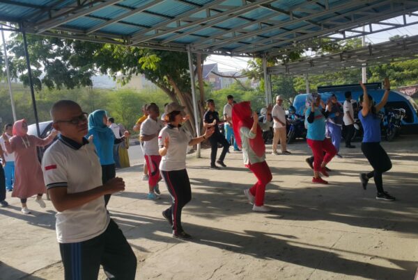 Kegiatan Pelayanan Kesehatan Pegawai yaitu Senam Pegawai BNN Kota Palu