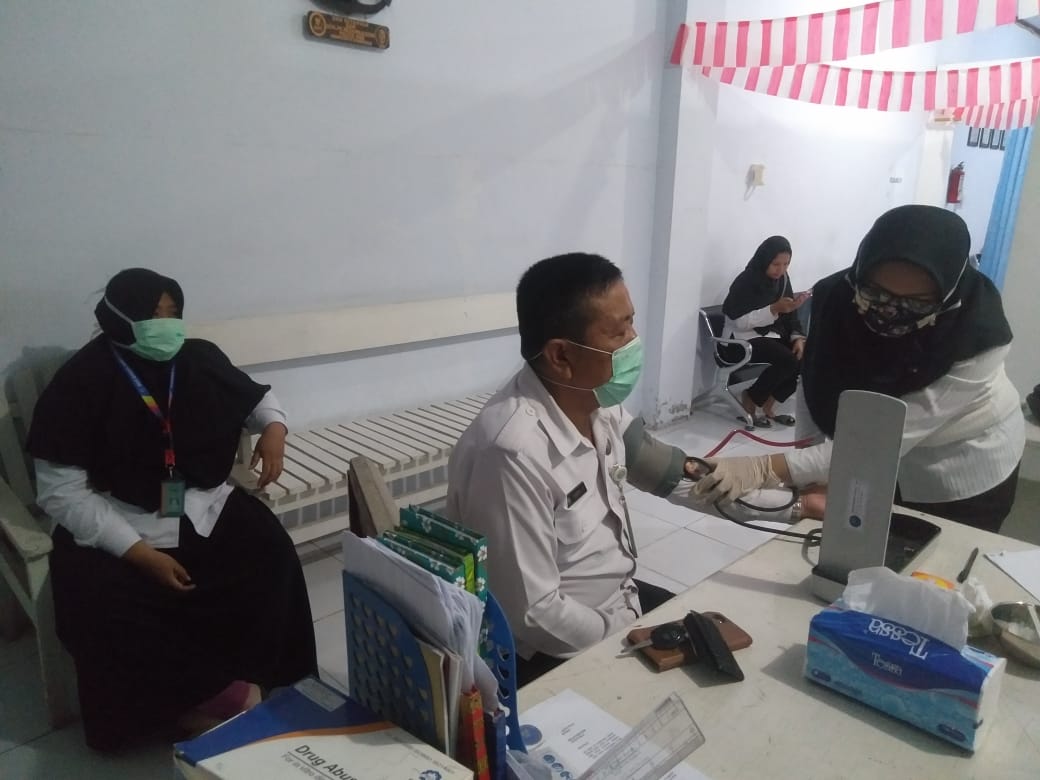 Kegiatan Pencegahan Dan Penanganan Virus Covid- 19 di kantor BNN Kota Palu.