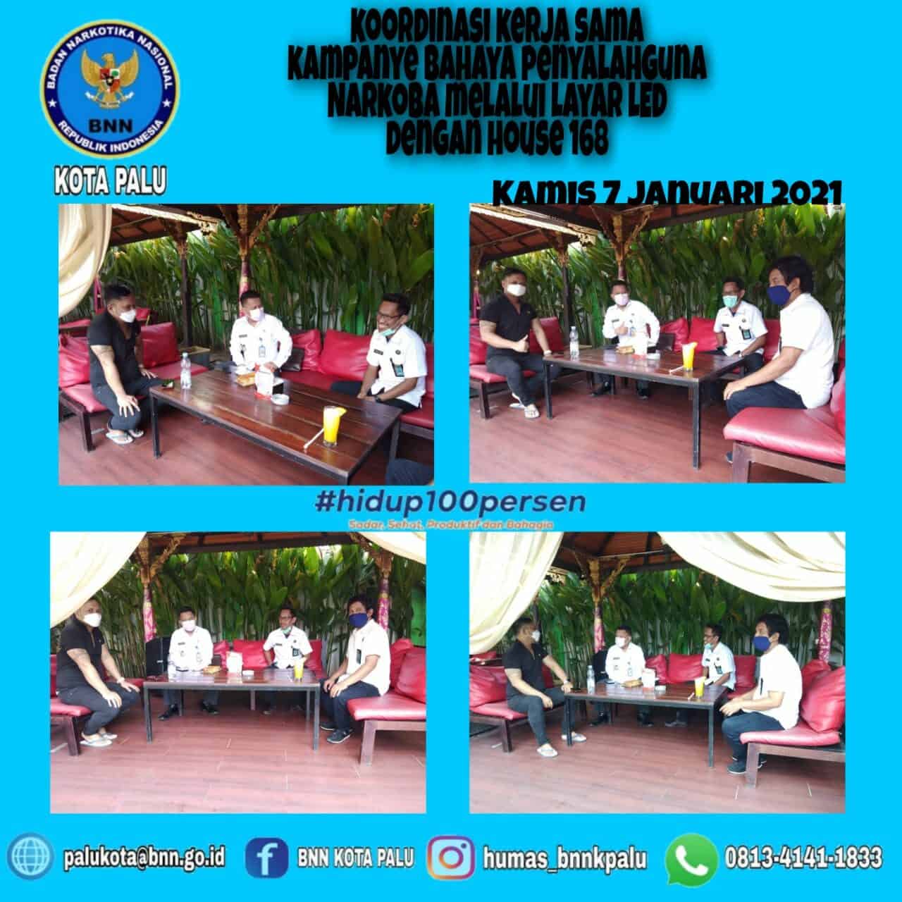 Badan Narkotika Nasional Kota Palu Melakukan Koordinasi dan Silaturahim Dengan House 168 Palu