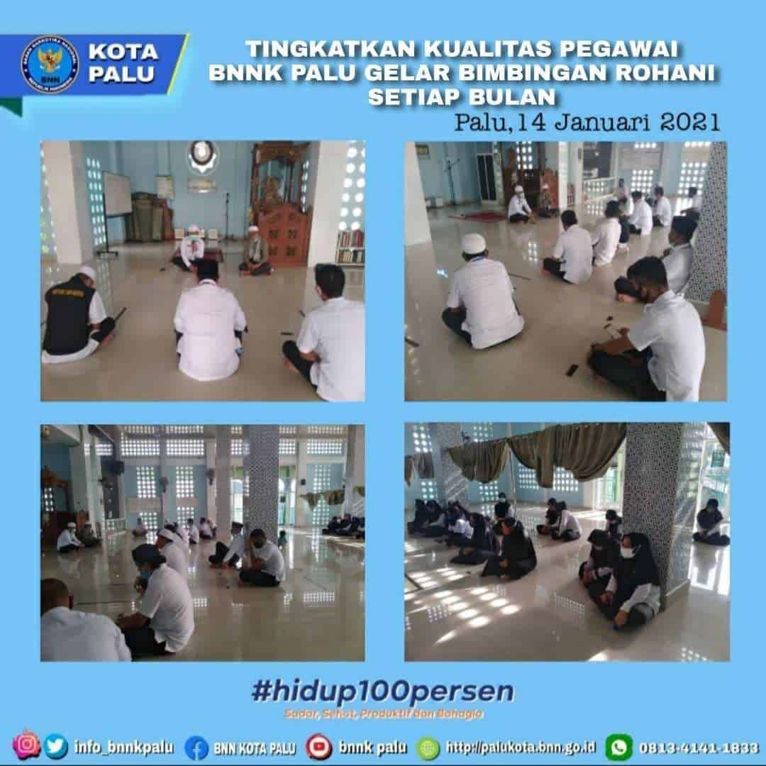 Badan Narkotika Nasional Kota Palu Melaksanakan Kegiatan Bimbingan Rohani