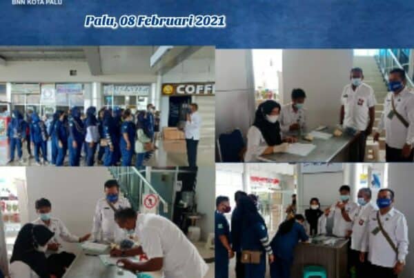 Badan Narkotika Nasional Kota Palu Melakukan Tes Urine Di Lingkungan Swasta
