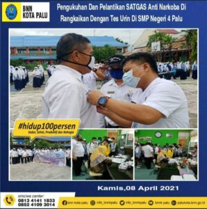 Kepala Badan Narkotika Nasional Kota Palu Mengukuhkan Satgas di Lingkungan Pendidikan