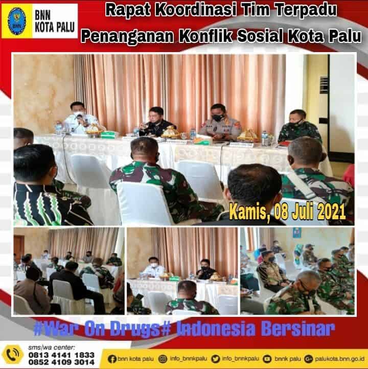 Badan Narkotika Nasional Kota Palu Melaksanakan Kegiatan Rapat Koordinasi Tim Terpadu Penanganan Konflik Sosial Kota Palu